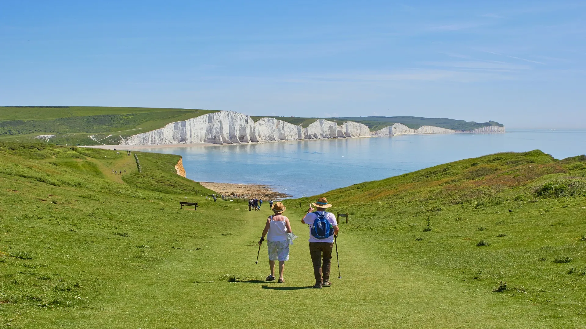 Retired couple walking